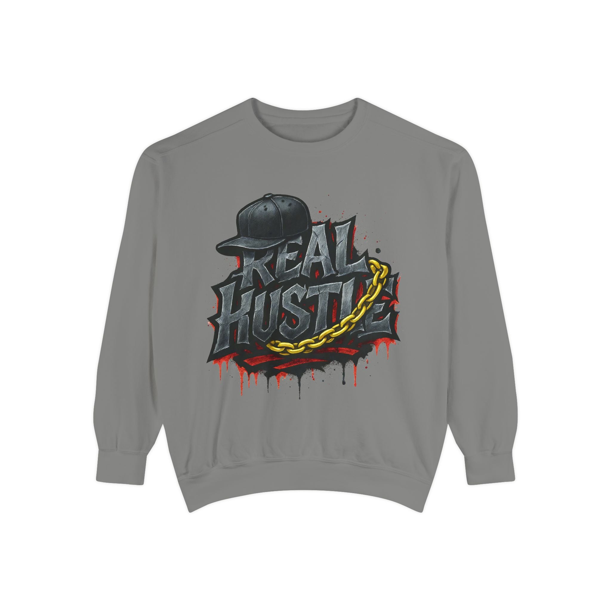 Real Hustle Sweatshirt — Streetwear Graphic Crewneck