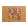 John 3:16 Doormat – Religious Scripture Welcome Mat with Heart & Leopard Print Design