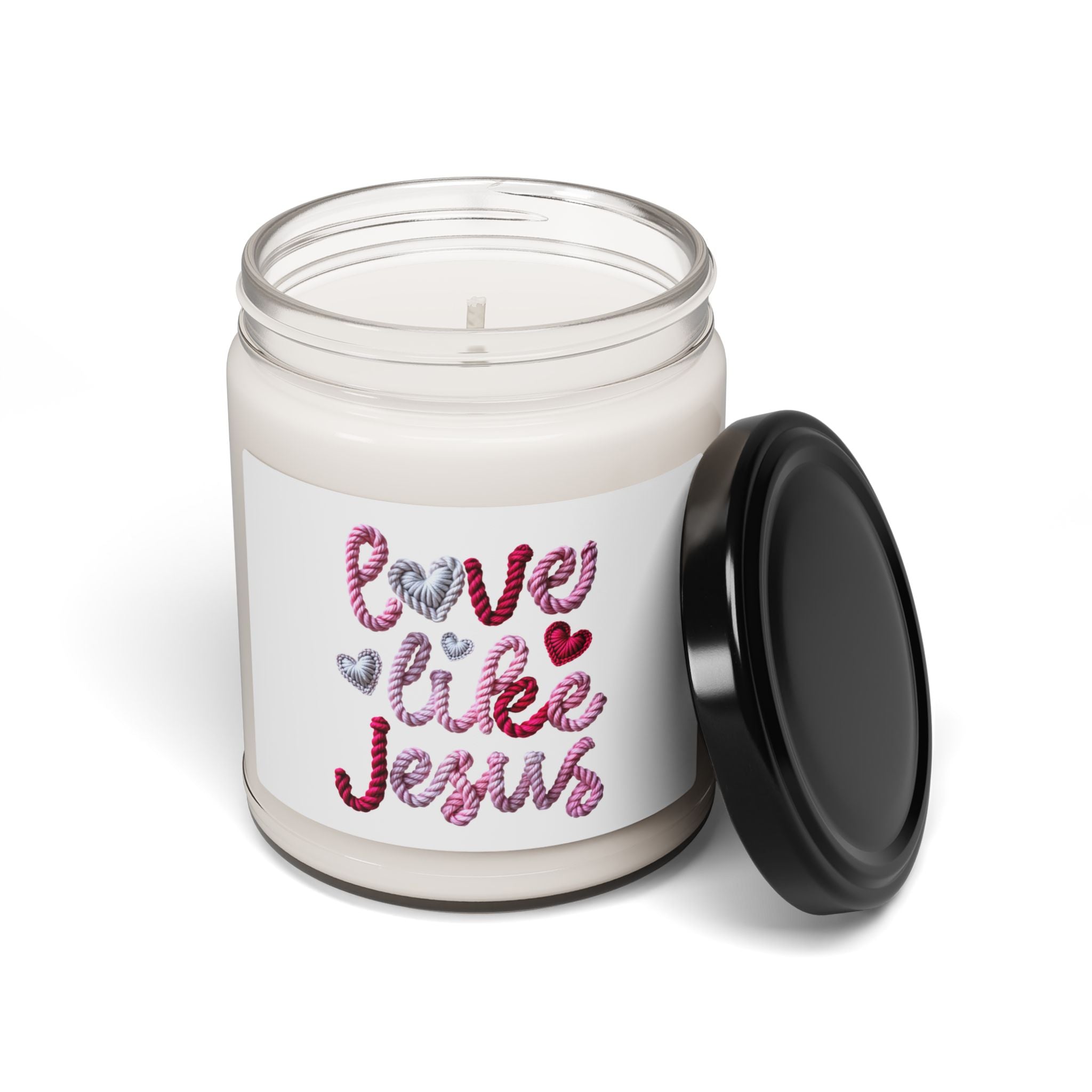 Love Like Jesus Soy Candle — 9oz Scented Jar, Faith-Based Gift for Christian Home & Valentine’s