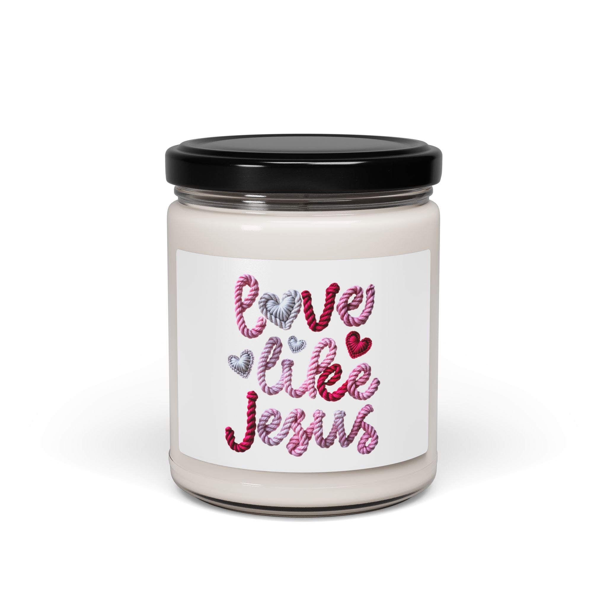 Love Like Jesus Soy Candle — 9oz Scented Jar, Faith-Based Gift for Christian Home & Valentine’s