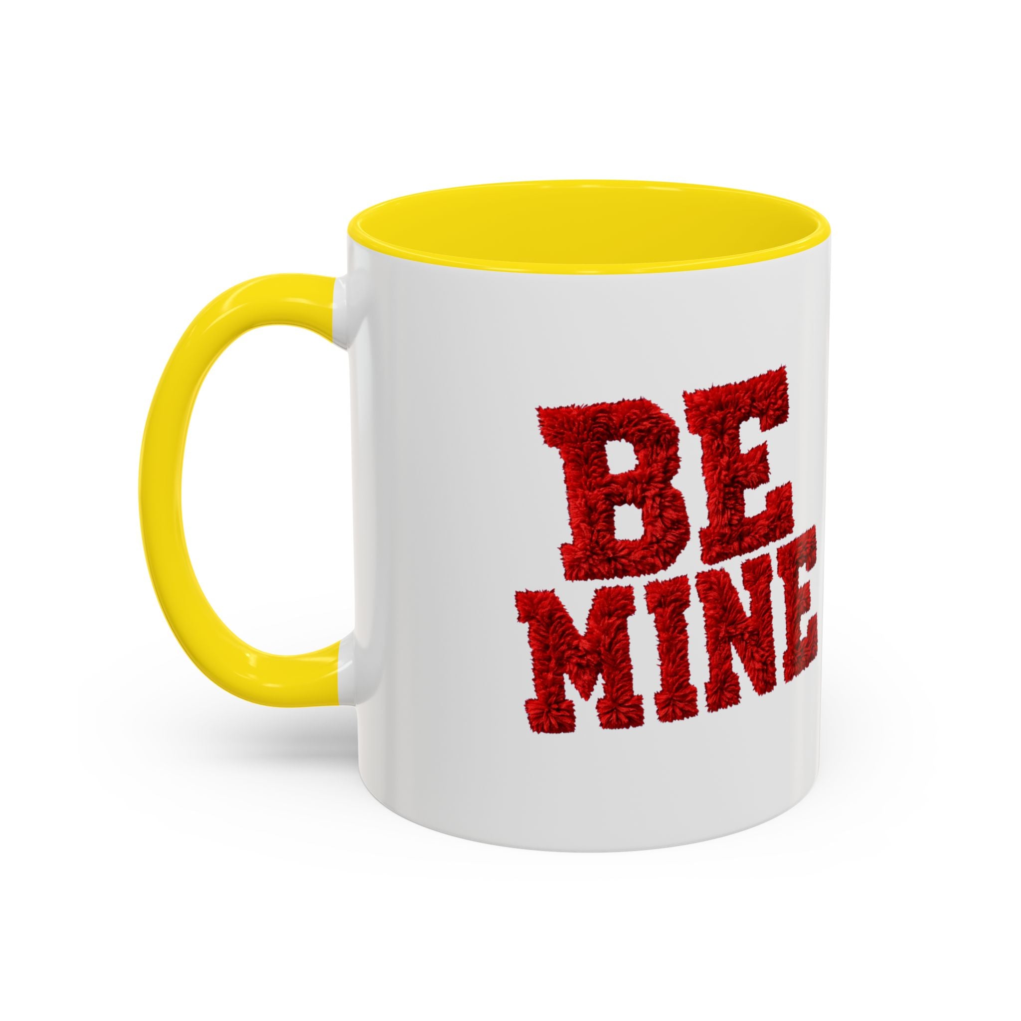 Cute Highland Cow Coffee Mug - "Be Mine" Valentine Accent Mug (11/15oz)