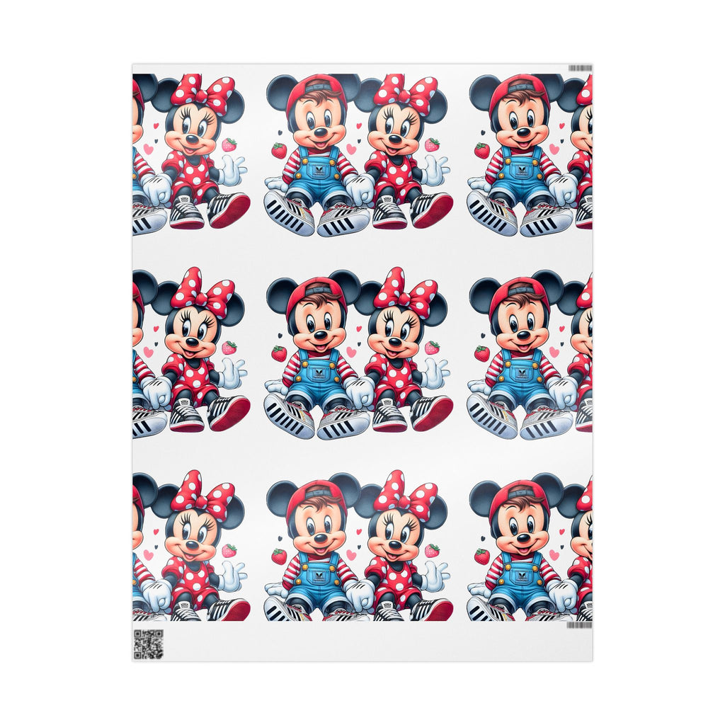 Cute Cartoon Mouse Kids Wrapping Paper — Playful Minnie & Friend Gift Wrap